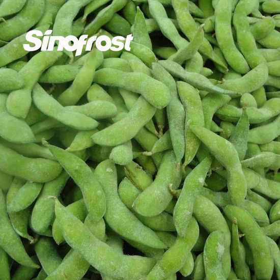 Nova safra China IQF Vegetal congelado Verde Soja sem casca Edamame com boa qualidade